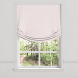 Relaxed Roman Shade in Gingham - Light Pink