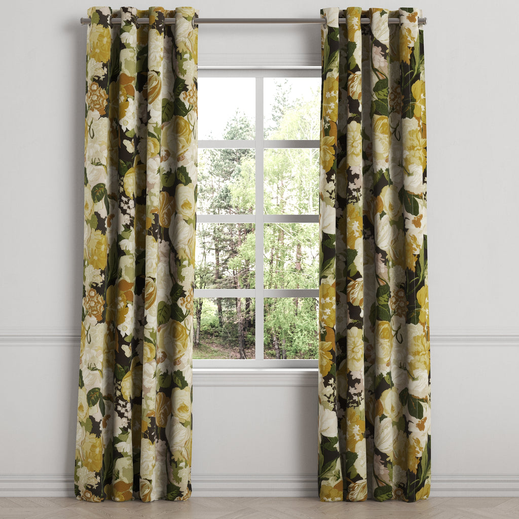 Grommet Drapery in Garden Tea Time - Moonglow