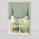 Tulip Roman Shade in Classic Linen - Olive