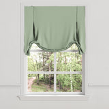 Tulip Roman Shade in Classic Linen - Olive