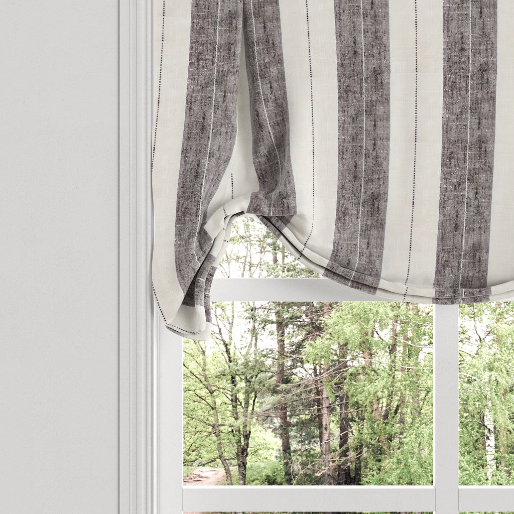 Tulip Roman Shade in French Laundry Stripe - Midnights