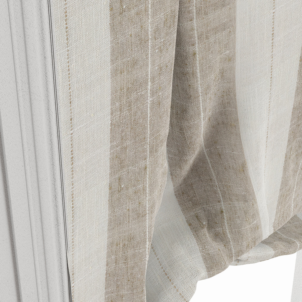 Tulip Roman Shade in French Laundry Stripe - Champagne