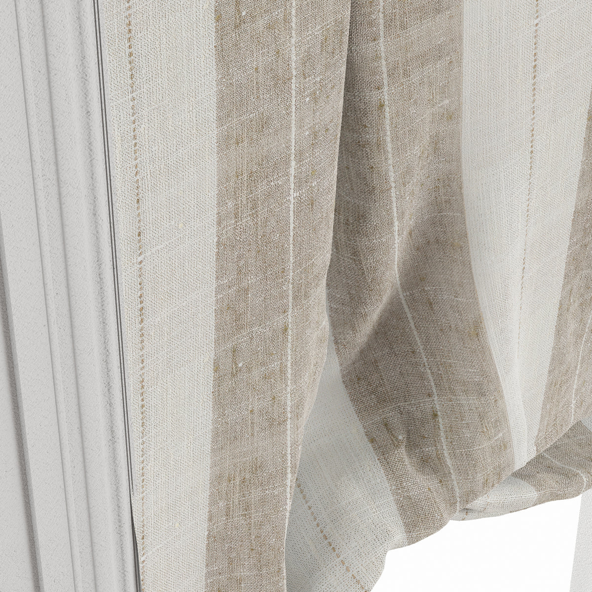 Tulip Roman Shade in French Laundry Stripe - Champagne