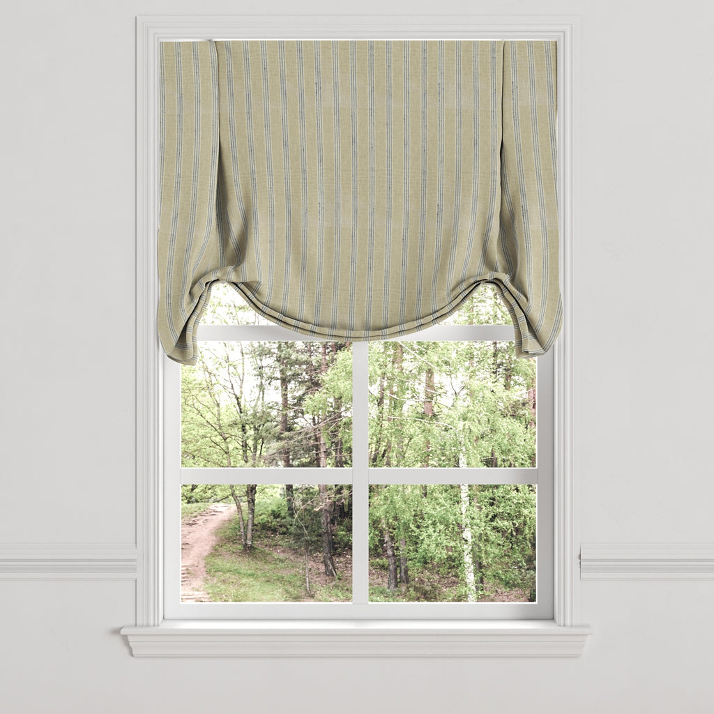 Tulip Roman Shade in Nautical Stripes - Shoreline