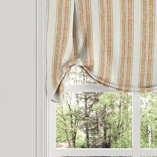Tulip Roman Shade in French Laundry Stripe - Apricot