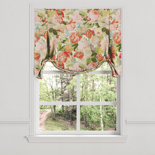 Tulip Roman Shade in Garden Tea Time - Pink
