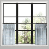 Pinch Pleat Cafe Curtains in Checking In - Pool