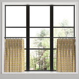 Pinch Pleat Cafe Curtains in Checking In - Honey