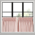 Pinch Pleat Cafe Curtains in Classic Linen - Blush