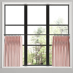 Pinch Pleat Cafe Curtains in Classic Linen - Blush