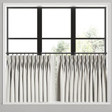 Pinch Pleat Cafe Curtains in Classic Linen Cloud