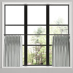 Pinch Pleat Cafe Curtains in Classic Linen - Heathered Dove