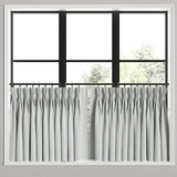 Pinch Pleat Cafe Curtains in Classic Linen - Heathered Dove