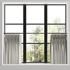 Pinch Pleat Cafe Curtains in Classic Linen - Oat