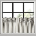 Pinch Pleat Cafe Curtains in Classic Linen - Oat