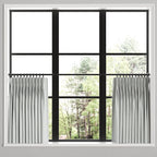 Pinch Pleat Cafe Curtains in Classic Linen - Oyster