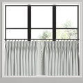 Pinch Pleat Cafe Curtains in Classic Linen - Silver