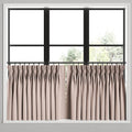 Pinch Pleat Cafe Curtains in Classic Linen - Petal