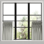 Pinch Pleat Cafe Curtains in Classic Linen - Silver