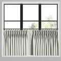 Pinch Pleat Cafe Curtains in Classic Linen - Oyster