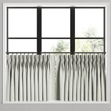 Pinch Pleat Cafe Curtains in Classic Linen - Oyster