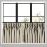 Pinch Pleat Cafe Curtains in Classic Linen - Toast