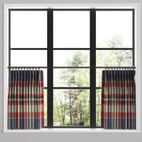 Pinch Pleat Cafe Curtains in Tartan - Flannel