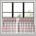Pinch Pleat Cafe Curtains in Buffalo Check - Mauve