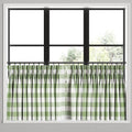 Pinch Pleat Cafe Curtains in Buffalo Check - Sage