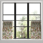 Pinch Pleat Cafe Curtains in Fleur de Leaf - Blossom
