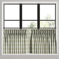 Pinch Pleat Cafe Curtains in Foxy Plaid Dune