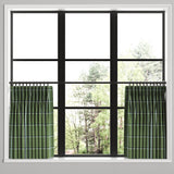 Pinch Pleat Cafe Curtains in Check With Me - Pine