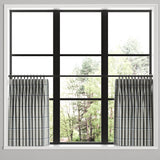 Pinch Pleat Cafe Curtains in Check With Me - Feather