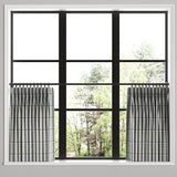 Pinch Pleat Cafe Curtains in Check With Me - Feather