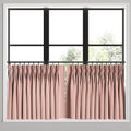 Pinch Pleat Cafe Curtains in Slubby Linen - Think Pink