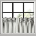Pinch Pleat Cafe Curtains in Baldwin - Fog