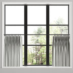 Pinch Pleat Cafe Curtains in Baldwin - Fog