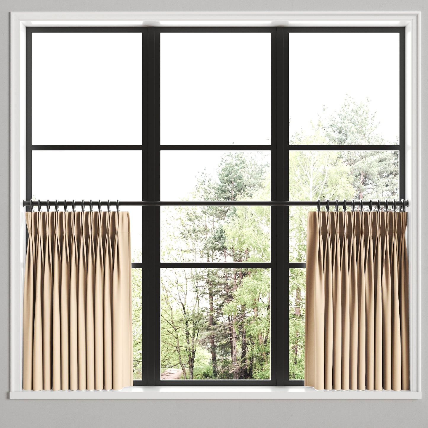 Pinch Pleat Cafe Curtains in Baldwin - Goldenrod