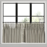 Pinch Pleat Cafe Curtains in Linen Sheer - Cinder