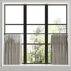 Pinch Pleat Cafe Curtains in Linen Sheer - Cinder