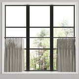 Pinch Pleat Cafe Curtains in Linen Sheer - Cinder