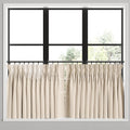 Pinch Pleat Cafe Curtains in Linen Sheer - Ecru
