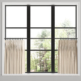 Pinch Pleat Cafe Curtains in Linen Sheer - Ecru