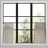 Pinch Pleat Cafe Curtains in Linen Sheer - Ivory