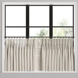 Pinch Pleat Cafe Curtains in Linen Sheer - Ivory