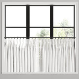 Pinch Pleat Cafe Curtains in Linen Sheer - White