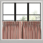 Pinch Pleat Cafe Curtains in Nautical Stripes - Buoy