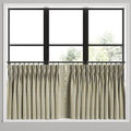 Pinch Pleat Cafe Curtains in Nautical Stripes - Shoreline
