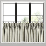 Pinch Pleat Cafe Curtains in Moray Dove