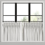 Pinch Pleat Cafe Curtains in Moray Pearl